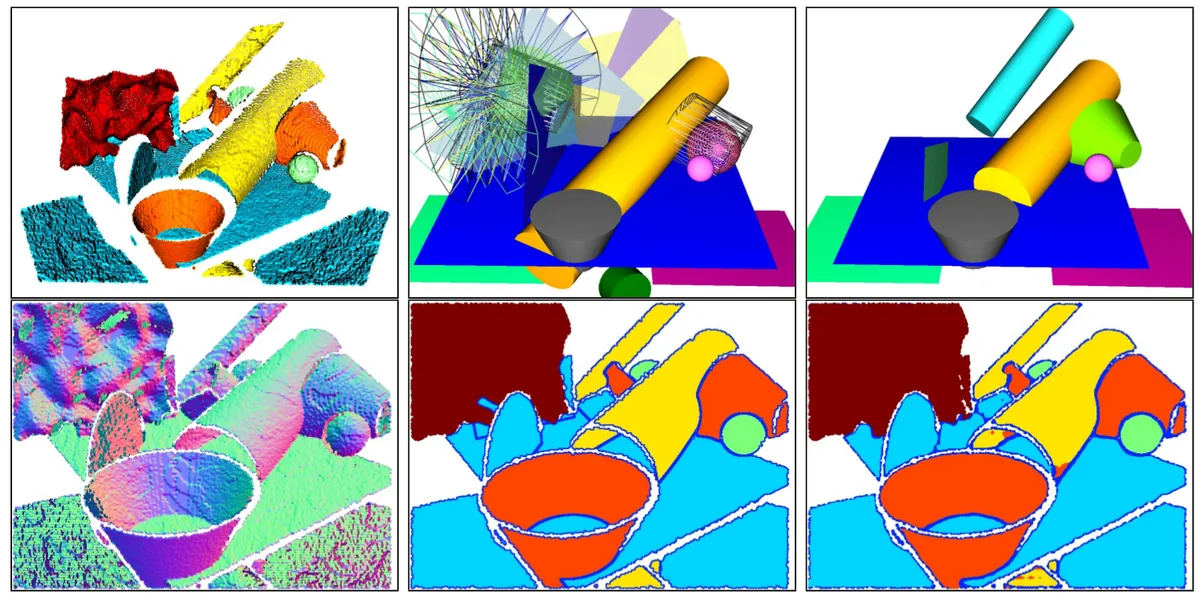 Primitive Fitting Using Deep Boundary Aware Geometric Segmentation